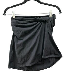 Beaufille Maia Mini Skirt Womens M Black Cotton Jersey Skirt Twist Detail